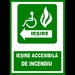 Placuta pentru iesire accesibila de incendiu cu sageata in stanga